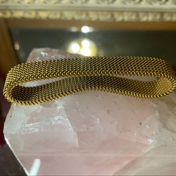Stainless Steel Gold Colored Mesh Bracelet - Vertu Collecti - Picture 4 of 5
